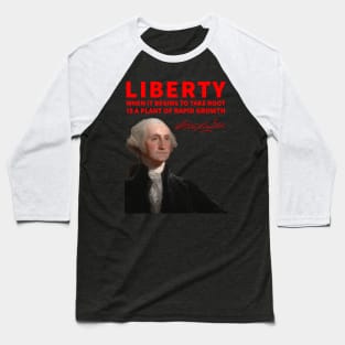 George Washington on Liberty Baseball T-Shirt